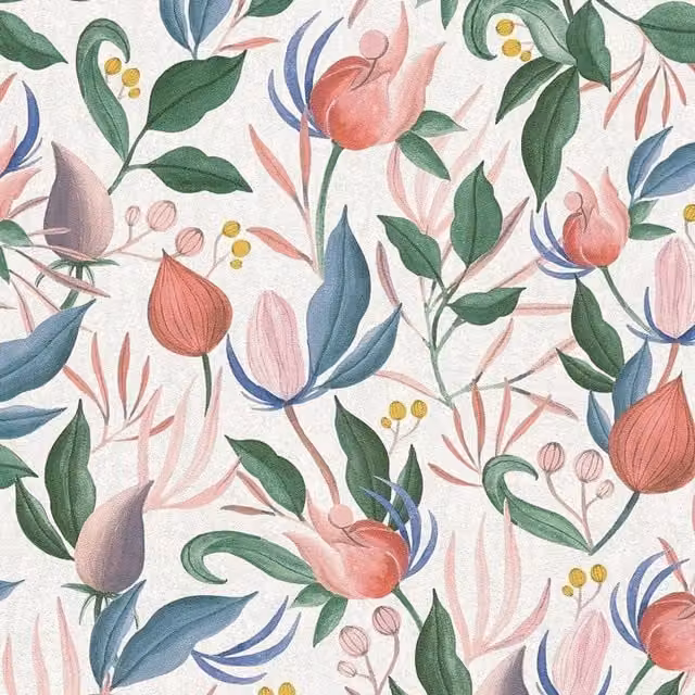 Holden Décor Cosmopolitan Still Bloom Floral Wallpaper in Beige and Cream – 1
