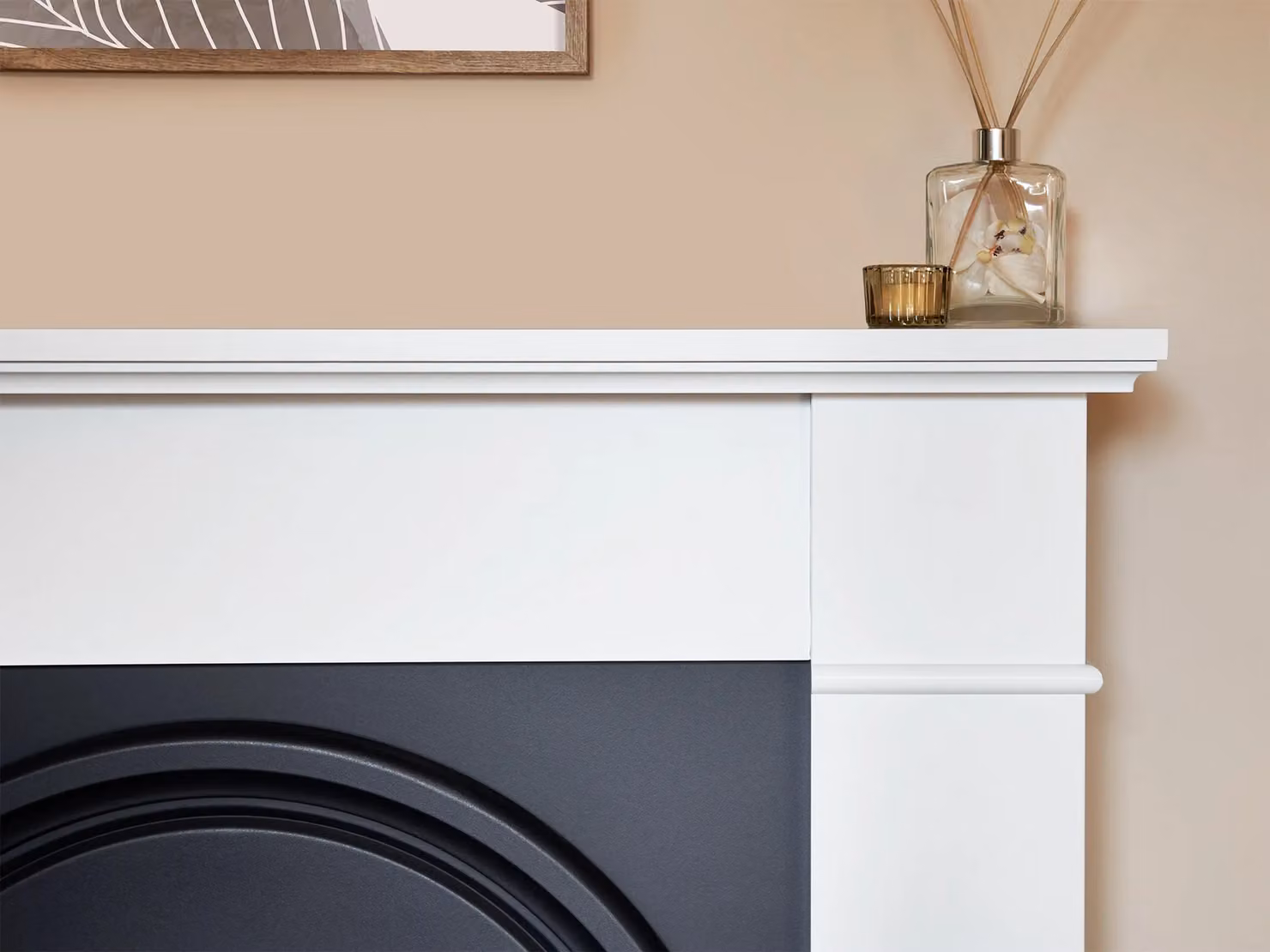 Adam Fires & Fireplaces Adam Chesterfield Electric Fireplace Suite in White and Charcoal Grey, 44 Inch – 5