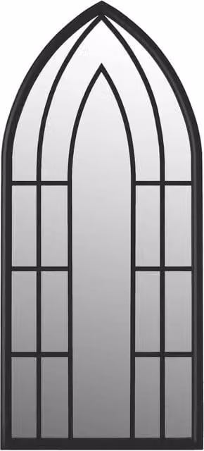Berkfield Home Antique Black Metal Rectangular Garden Wall Mirror W/H: 70 x 30 cm – 1