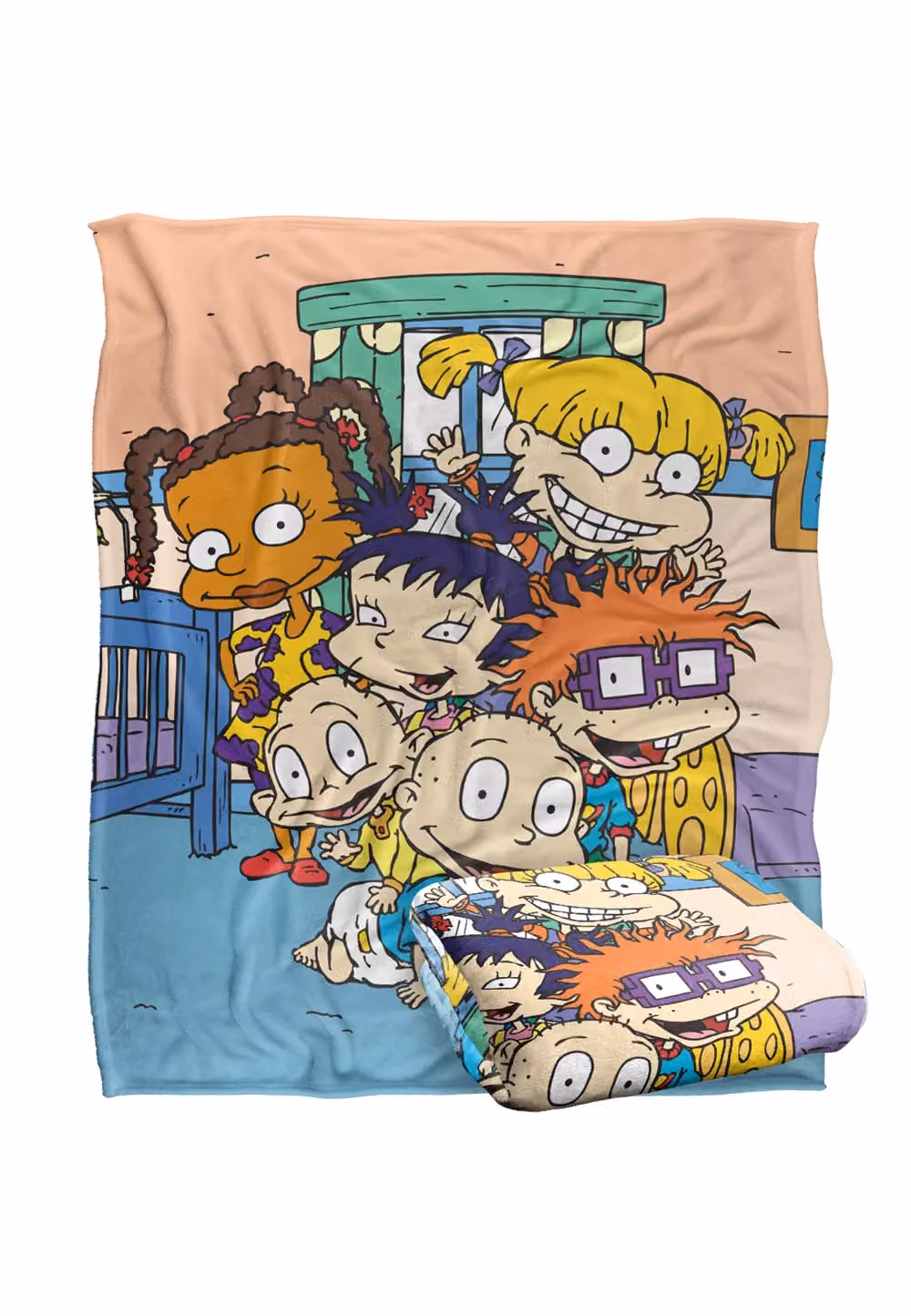 Rugrats Character Group Super Soft Fluffy Throw Blanket, White and Multicolour, W: 152 cm, D: 127 cm – 2