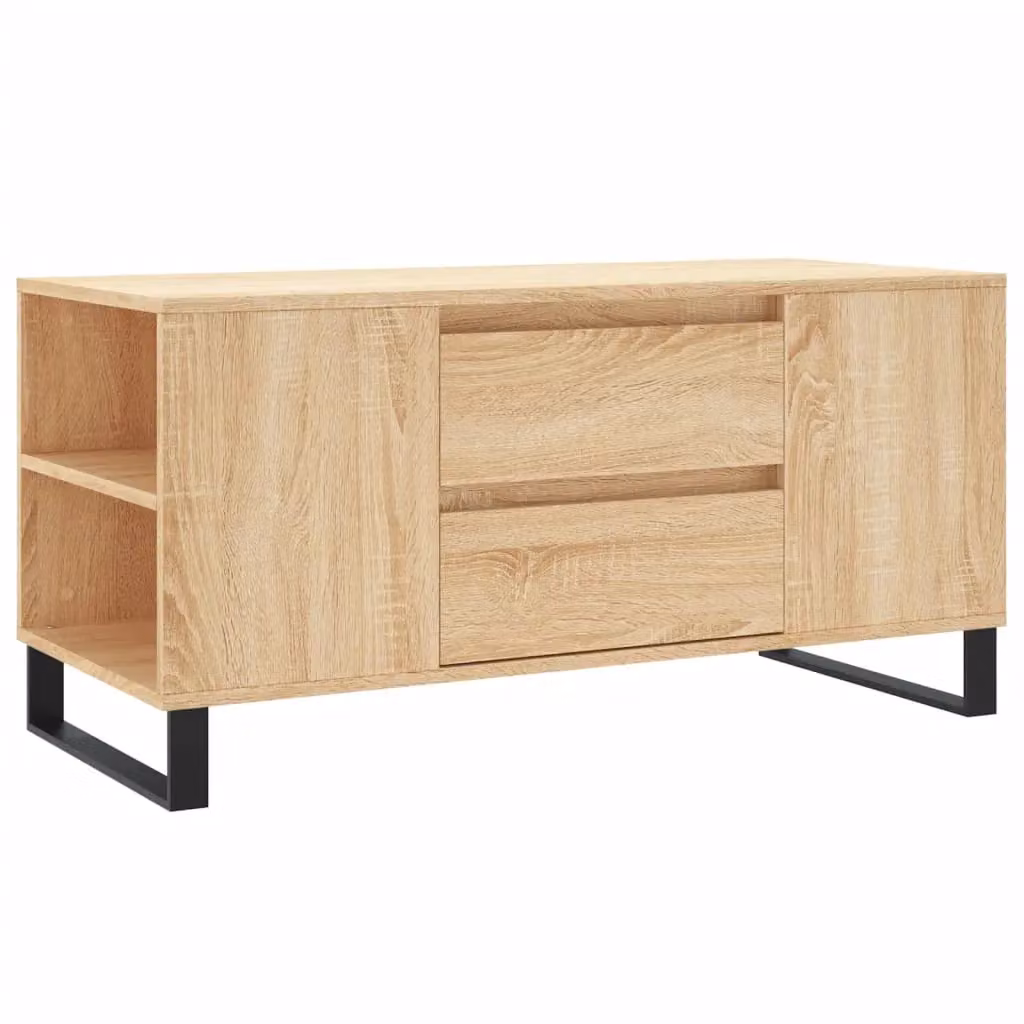 Berkfield Home Sonoma Oak Coffee Table in Brown, W: 102 cm, D: 44.5 cm, H: 50 cm – 2