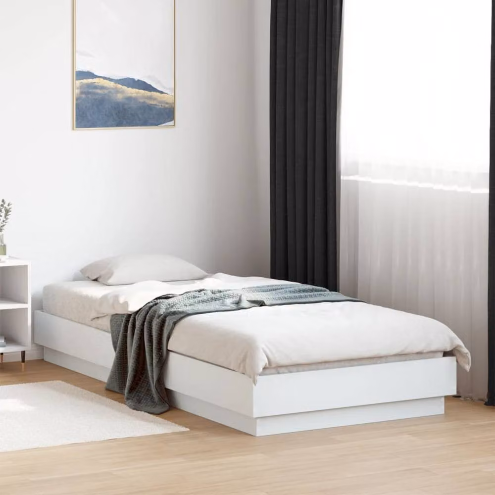 Berkfield Home White Engineered Wood Bed Frame W/D/H: 100 x 200 cm – 2