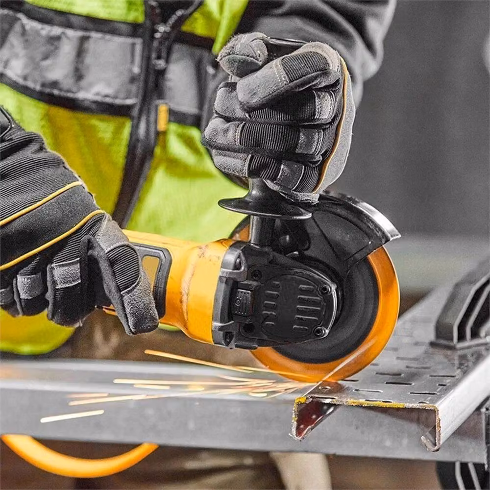 Nordara 125mm Brushless Cordless Angle Grinder in Yellow, Compatible with DeWalt Batteries – 3