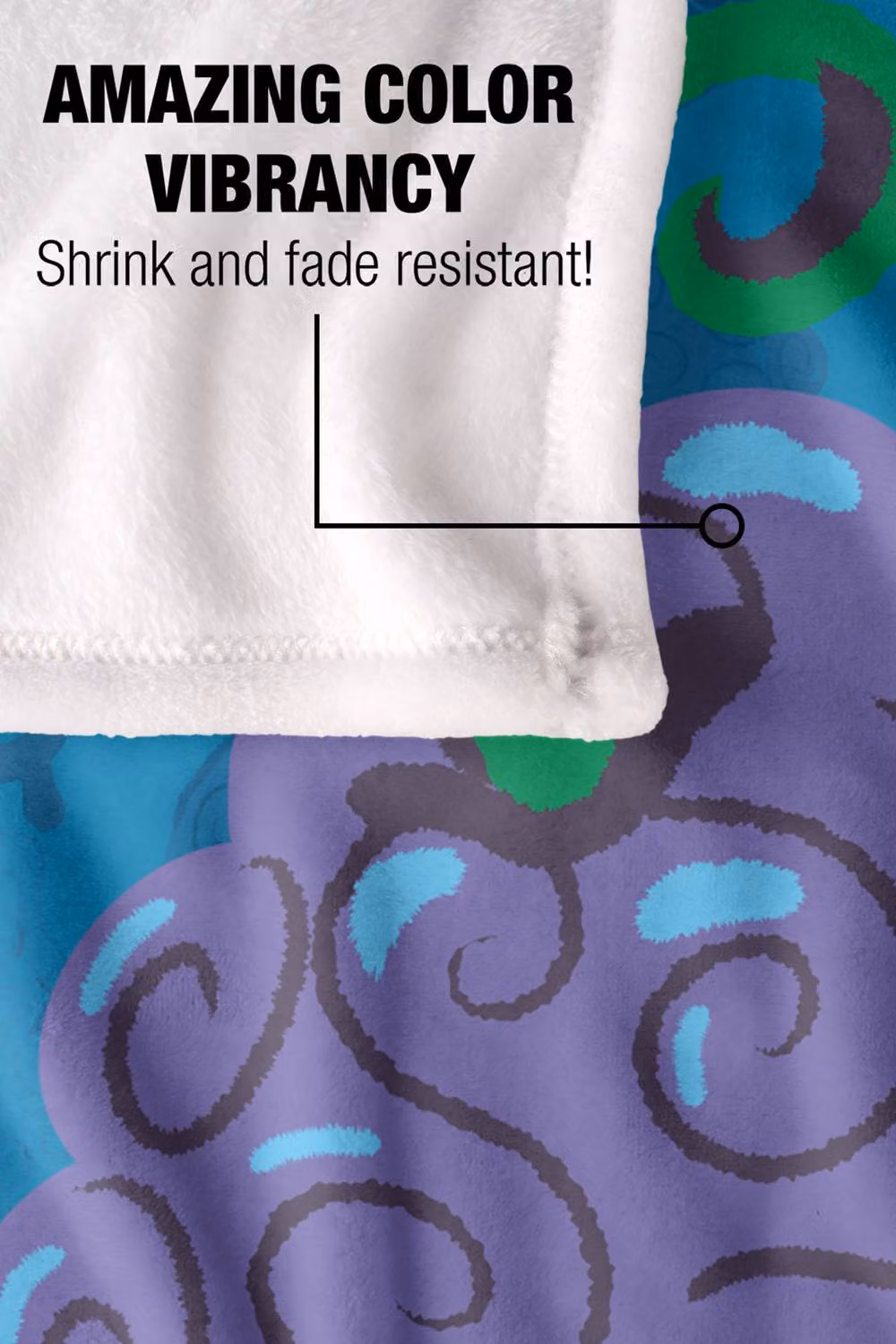 One Piece Gumgum Fruit Silky Touch Super Soft Fleece Throw Blanket, Multicolour, W: 152 cm, D: 127 cm – 4