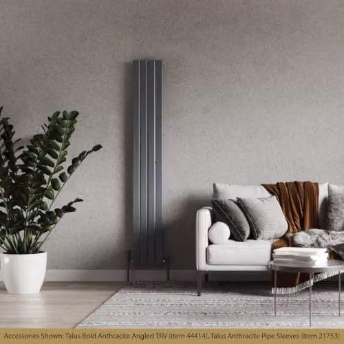 UK Radiators Typhoon Anthracite Steel Vertical Designer Radiator H: 180 cm, W: 27.2 cm – 3