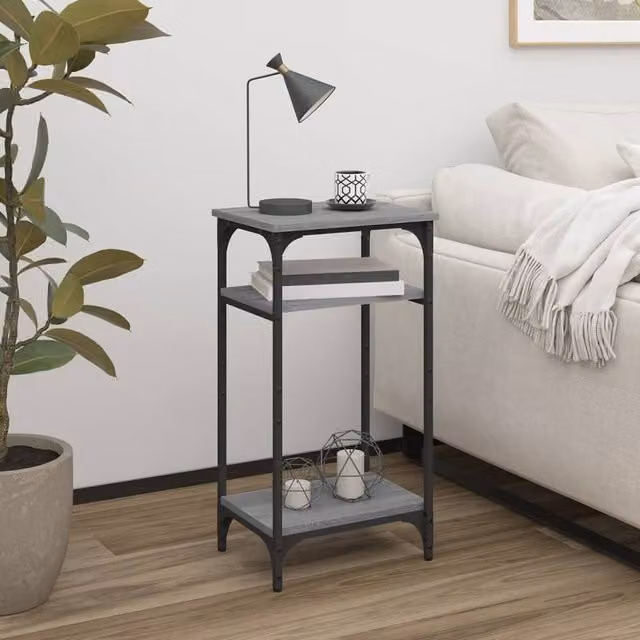 Berkfield Home Sonoma Side Table in Grey, W/D/H: 40 x 30 x 75 cm – 1