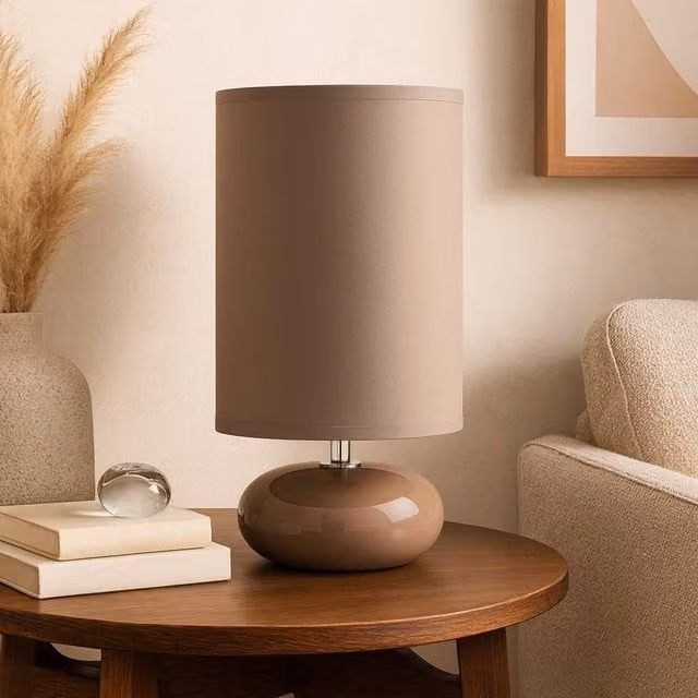 Voltico Pebble Table Lamp in Black, Grey, Red or Brown