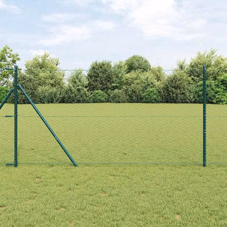 Berkfield Home Green Steel Hexagon Fence