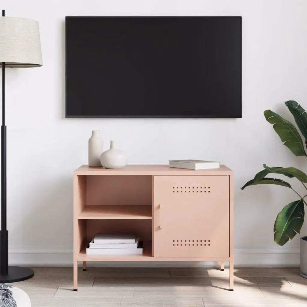 Berkfield Home Industrial Pink Metal TV Cabinet W: 68 cm, D: 39 cm, H: 50.5 cm – 3