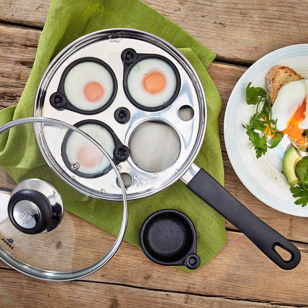 Judge Vista 20cm 4 Cup Egg Poacher in Metallic Silver – 2