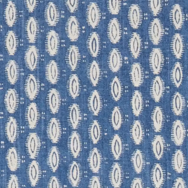 iLiv Maala Blue Dotted Ethnic Cotton Fabric Batik