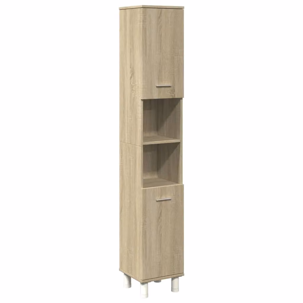 Berkfield Home Sonoma Oak Bathroom Cabinet, Brown/Beige, W/D/H: 30.5 x 30 x 179 cm – 2