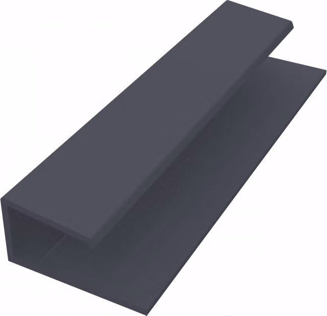 Freefoam Weatherboard Cladding Universal Edge Trim, Anthracite Grey, 3m