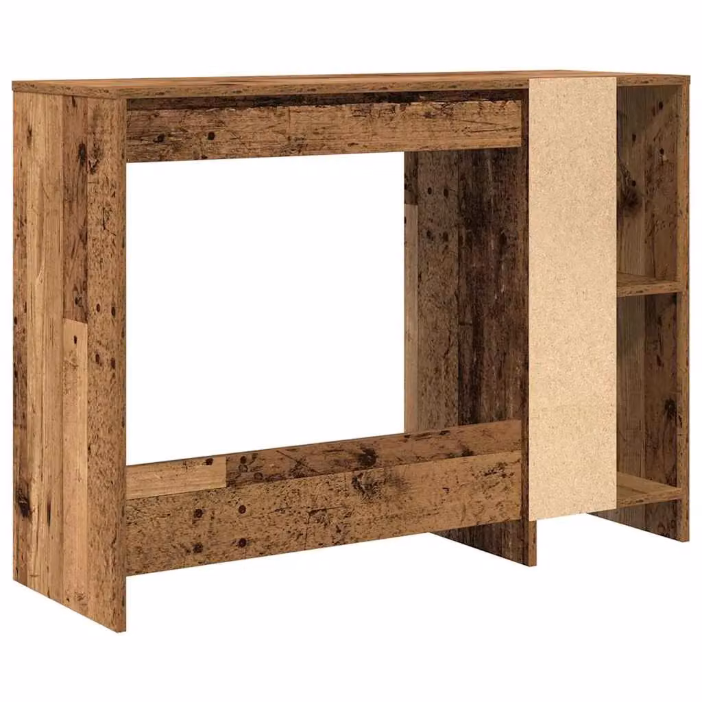 Berkfield Modern Writing Desk in Brown Engineered Wood, W/D/H: 102.5 x 35 x 75 cm – 5