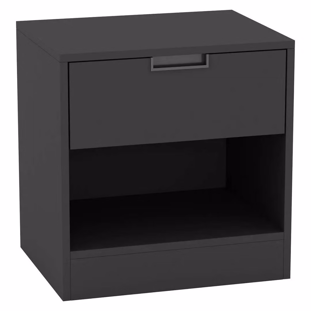 EONLION Modern 1-Drawer Nightstand with Shelf, Grey Bedroom Storage Cabinet – 3