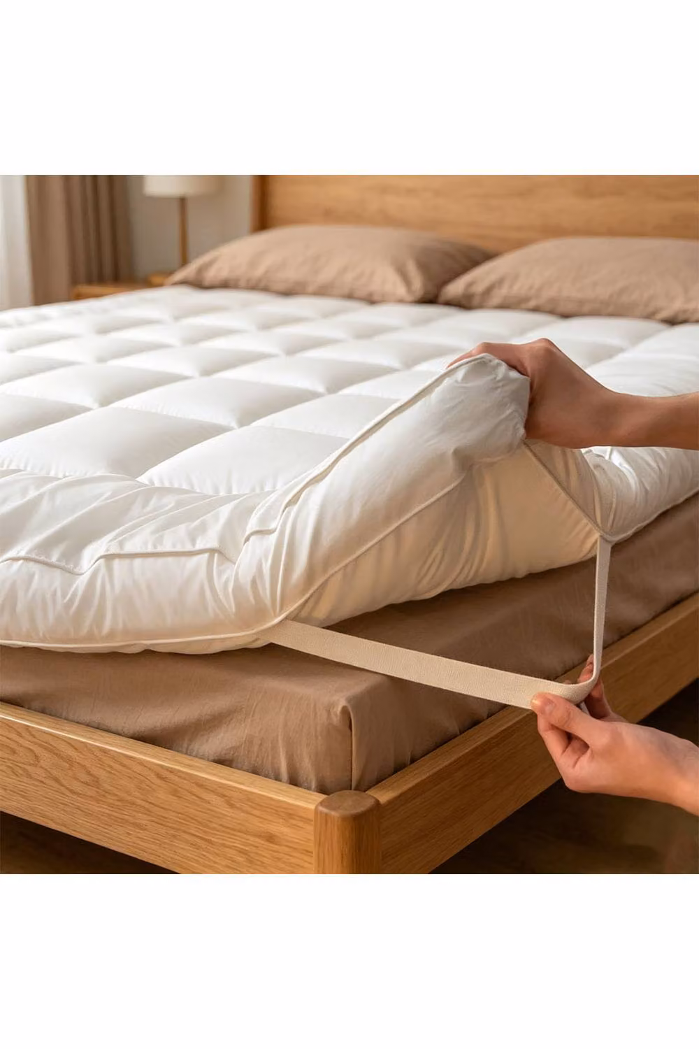 ExtraStar Supersoft Quilted Mattress Topper in White, Single Size – 4