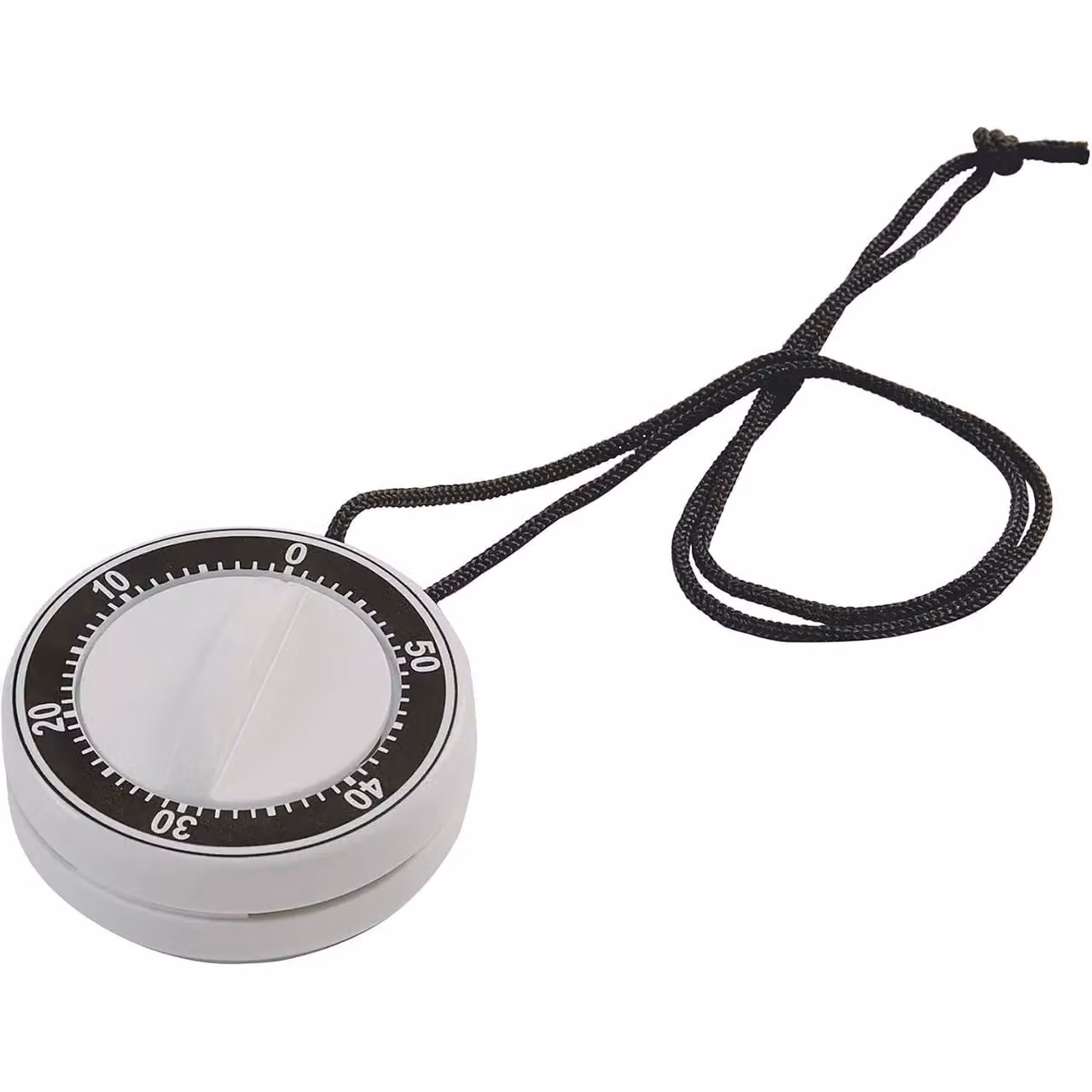 mysmartbuy 60 Minute Kitchen Cooking Countdown Timer Alarm with Neck Cord in White or Grey, Diameter: 6.5 cm, Depth: 3.5 cm – 2