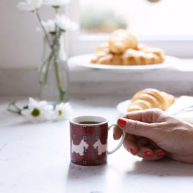 Kitchencraft Set of 6 Red Porcelain Espresso Cups