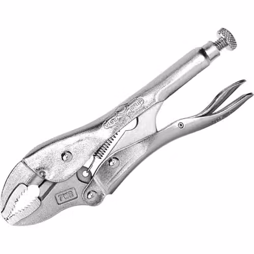 Irwin 7WRC Curved Jaw Locking Plier with Wire Cutter, Silver, Length: 175 mm