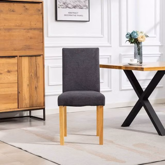 Artemis Home Almont Fabric Dining Chairs, Set of 2, Grey – 1