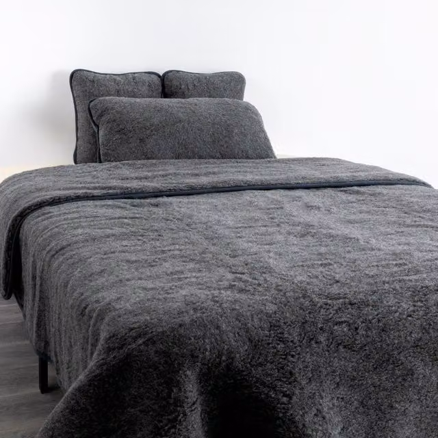 Native Natural Grey Merino Wool Double Quilt