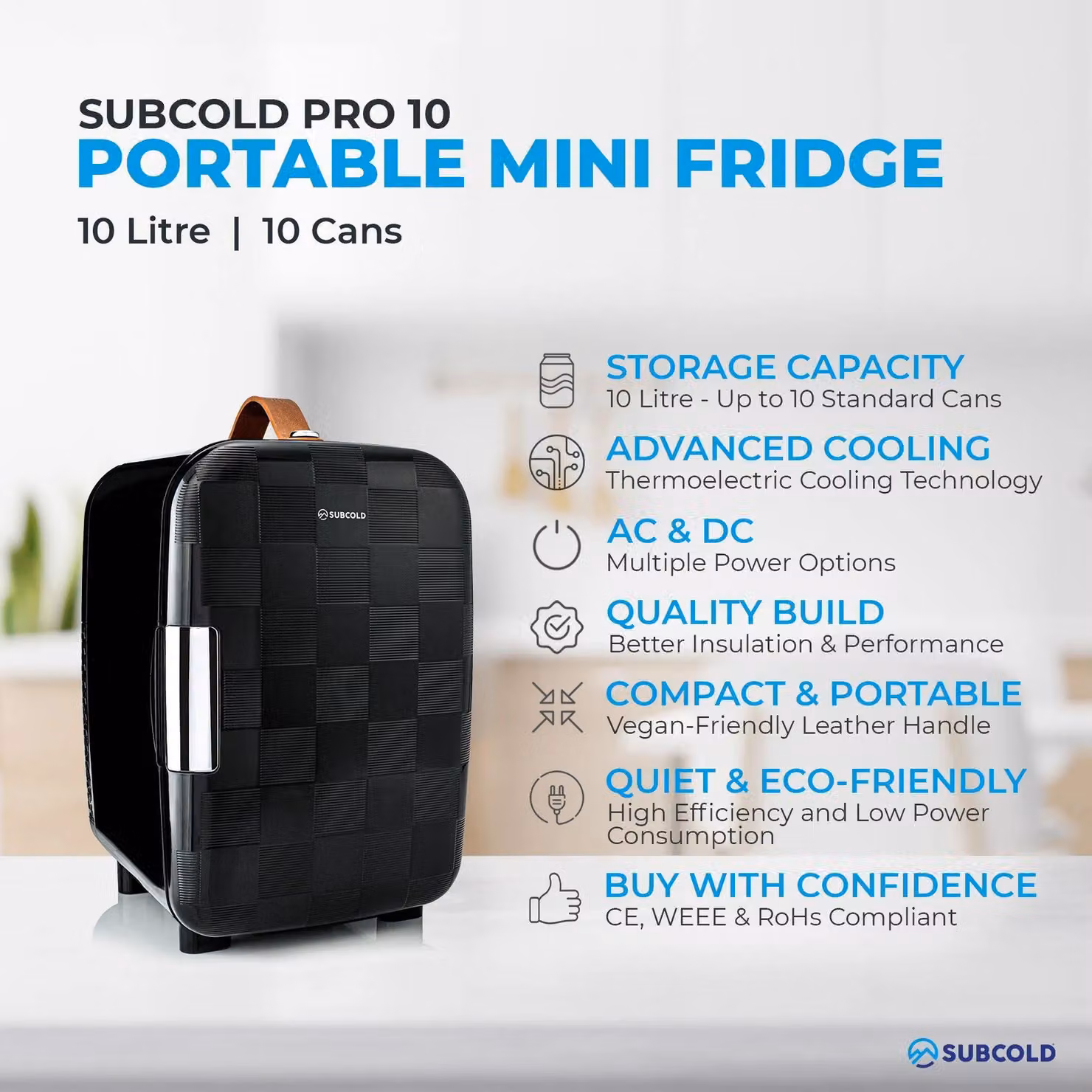 Subcold Pro 10L Mini Fridge in Black – 4