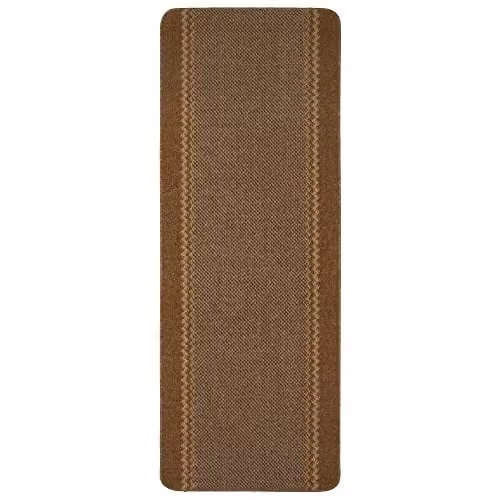 THE RUGS Machine Washable Non-Slip Rectangular Area Rug with Bordered Design in Brown, W/D: 80 x 50 cm