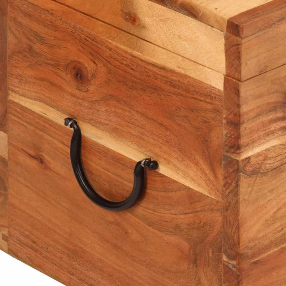 Berkfield Solid Wood Acacia Home Storage Box in Brown, W/D/H: 39 x 28 x 31 cm – 3