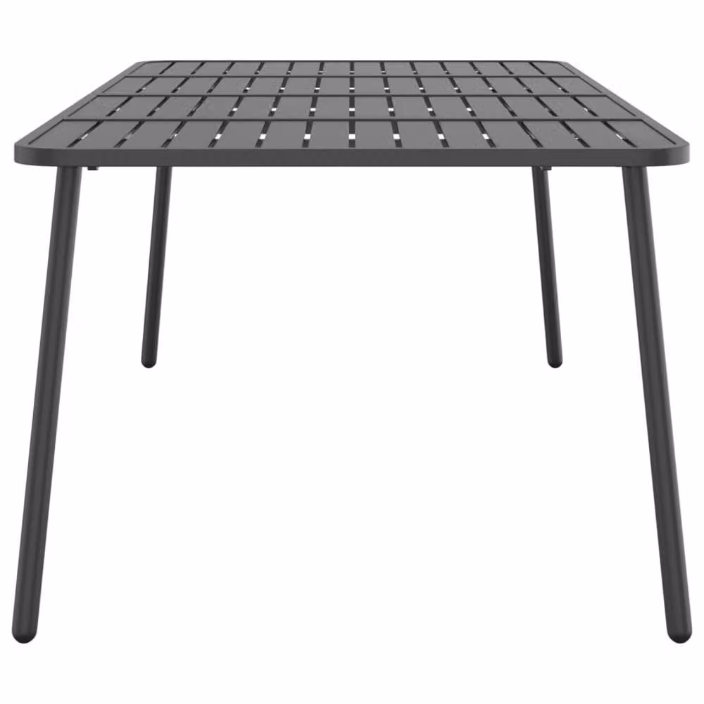 Berkfield Home Anthracite Garden Table in Black Powder Coated Steel, W: 200 cm, D: 100 cm, H: 71 cm – 2