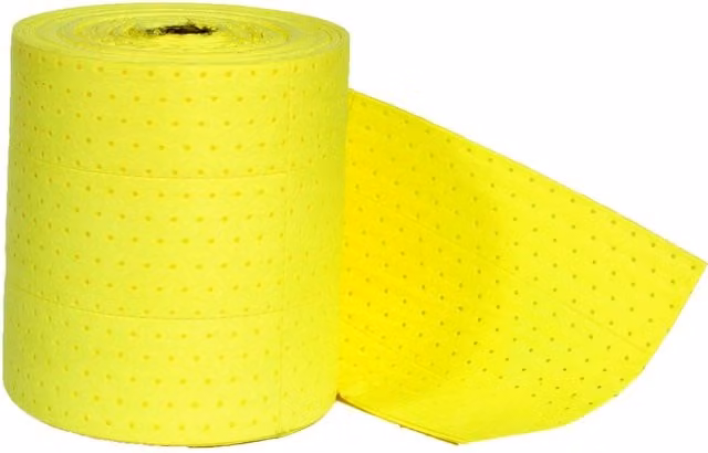 SERPRO Heavyweight Bonded Chemical Absorbent Roll, Yellow, Width: 38 cm, Length: 46 m