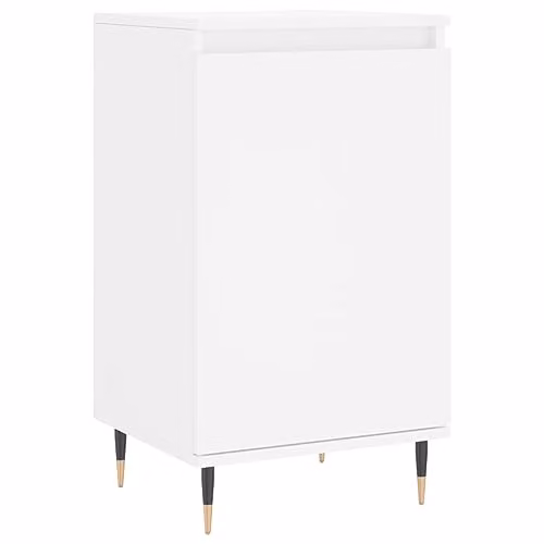 vidaXL Modern White Sideboard in MDF and Metal, W/D/H: 40 x 35 x 70 cm – 1