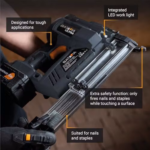 Batavia 18V MAXXPACK Cordless Staple and Nail Gun in Grey and Orange – 2