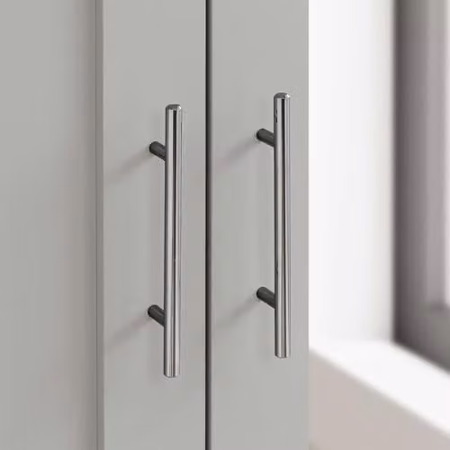 Birlea Highgate 3 Door Mirrored Wardrobe in Grey and Oak, Shabby Chic Style, H 180 x W 111.9 x D 52 cm – 3