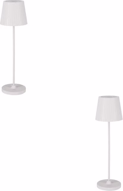 Loops 2 Pack White LED Touch Table Lamps with Included Bulbs for Modern Home Decor