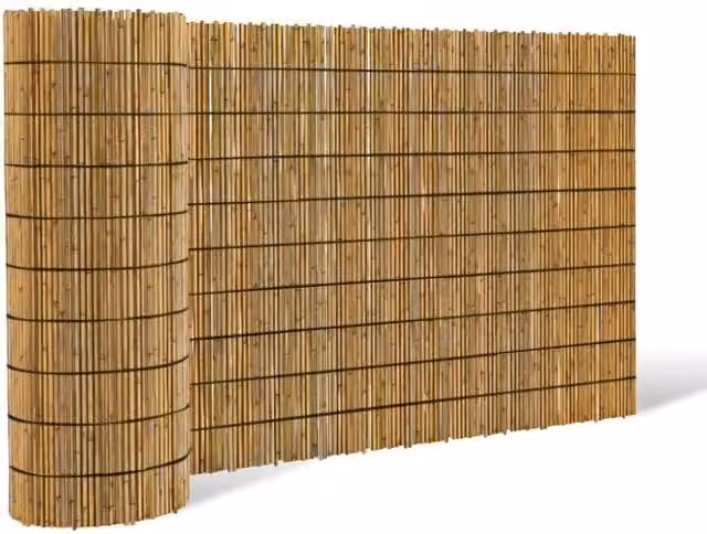 SPETLEK Woven Bamboo Garden Fence Screening Mat in Beige, W: 100 cm, H: 60 cm