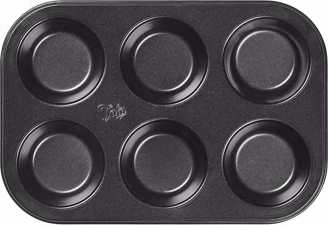 Tala Performance Non-Stick 6 Cup Round Muffin Tray, Black