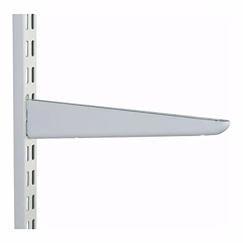 Prosolve Twin Double Slot Shelving Brackets, White, Pack of 10, 270 mm