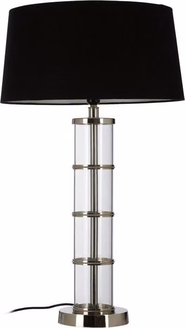 Orsina Camile Table Lamp with Silver Base and Black Shade