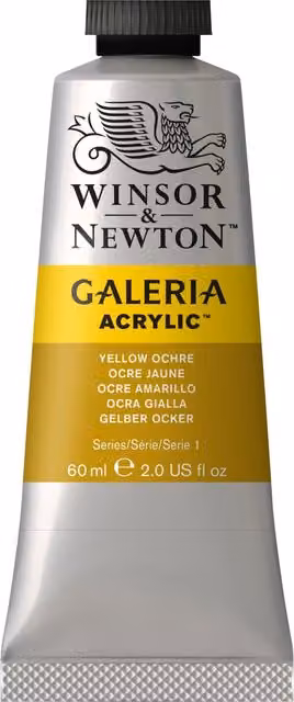 Winsor & Newton Galeria Acrylic Paint, Yellow Ochre, 60 ml