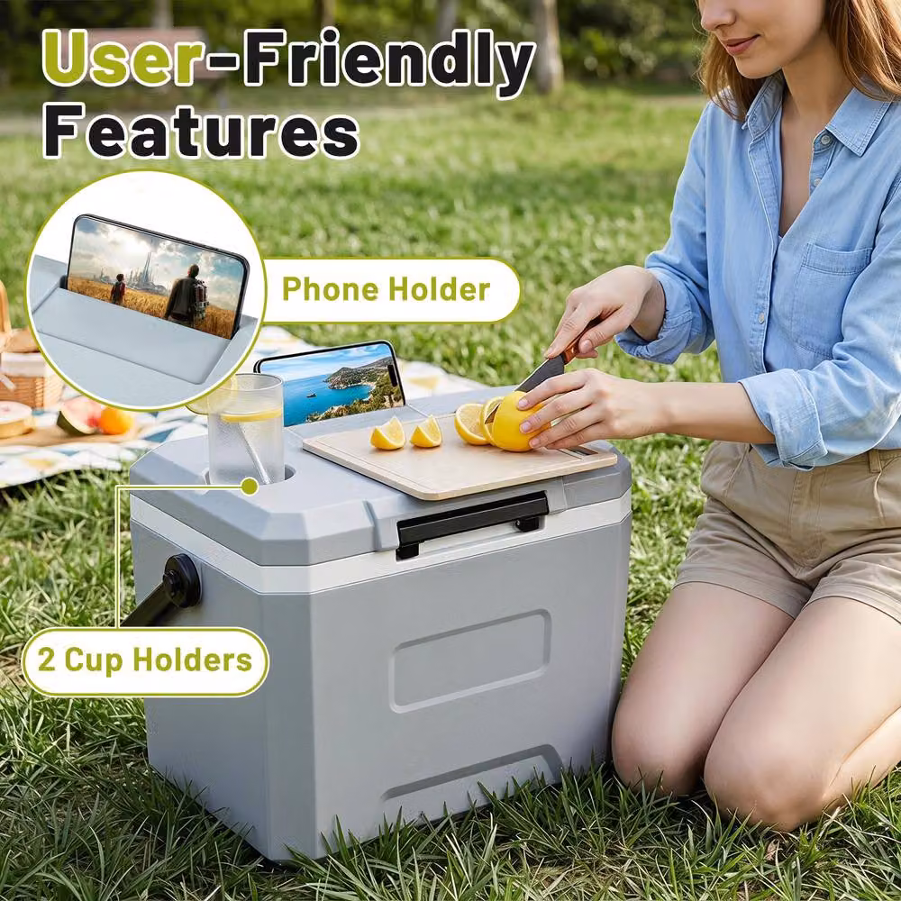 Costway 16 L Portable Leakproof Cooler in Grey – 7