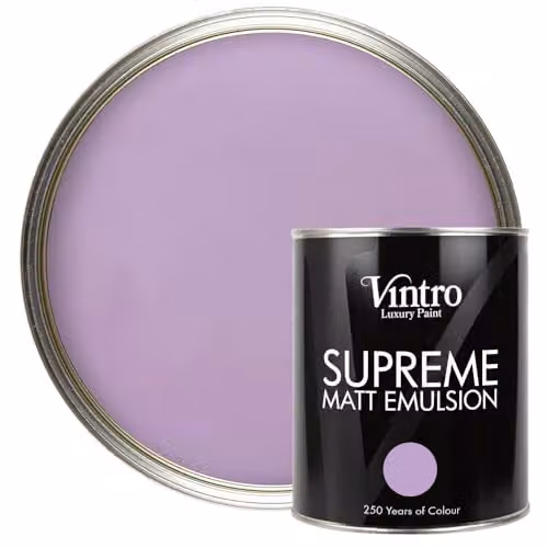 Vintro Luxury Matt Emulsion Multi Surface Paint for Walls, Ceilings, Wood and Metal, Purple, 1 l