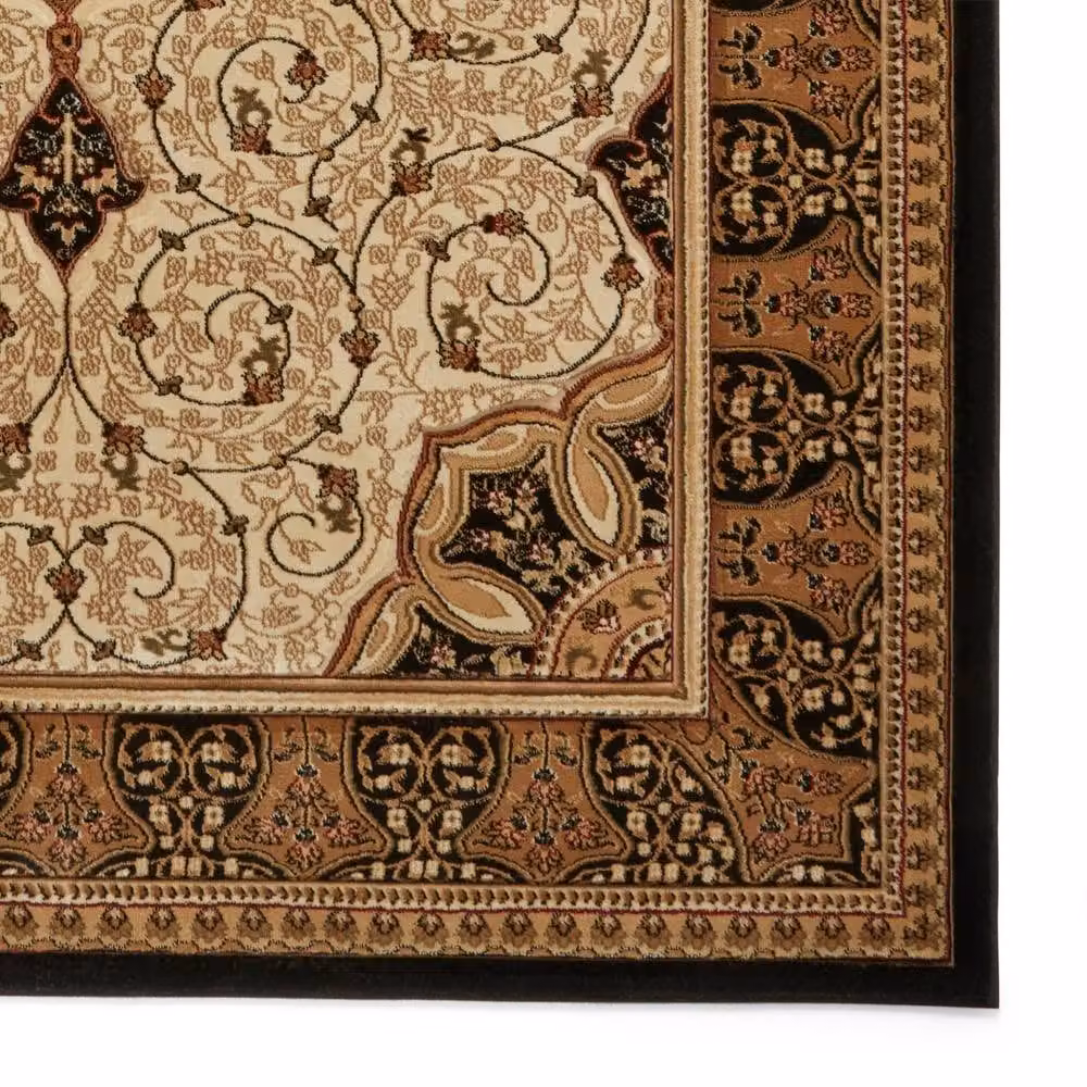 The Rug Shop UK Traditional Stain-Resistant Easy Care Floral Area Rug in Beige, W: 280 cm, D: 380 cm – 3