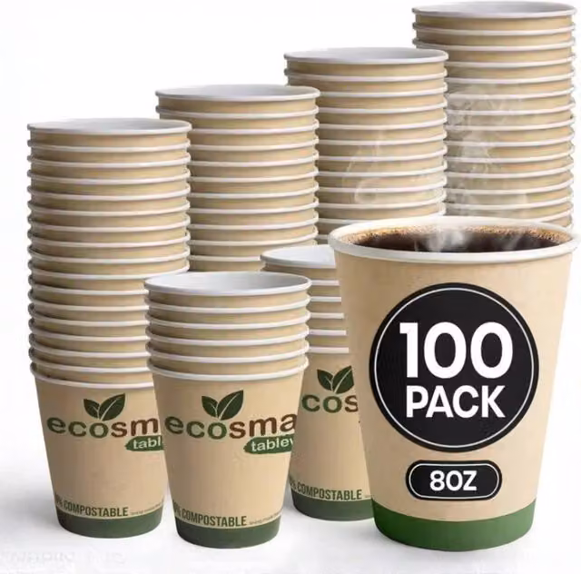 Volila White Paper Coffee Cups, 236.588 ml, 50 Pieces