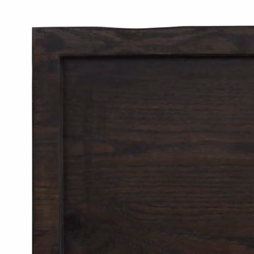 vidaXL Wall Mounted Oak Wood Shelf in Brown and Grey, W: 180 cm, D: 60 cm, H: 6 cm – 2