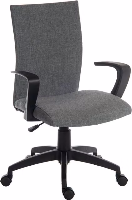 Teknik Modern Grey Fabric Task Chair with Armrests and Castors for Home Office