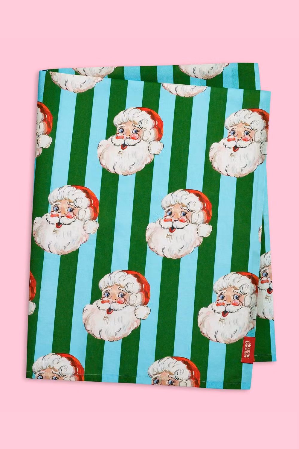 Eleanor Bowmer Santa Green Striped Cotton Rectangular Tablecloth W: 137 cm, D: 229 cm – 3