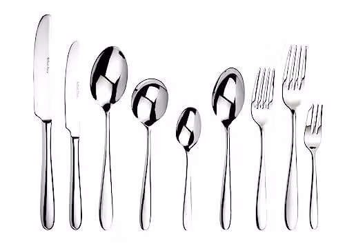 Arthur Price Willow 76 Piece Polished Silver Stainless Steel Cutlery Set for 8 People