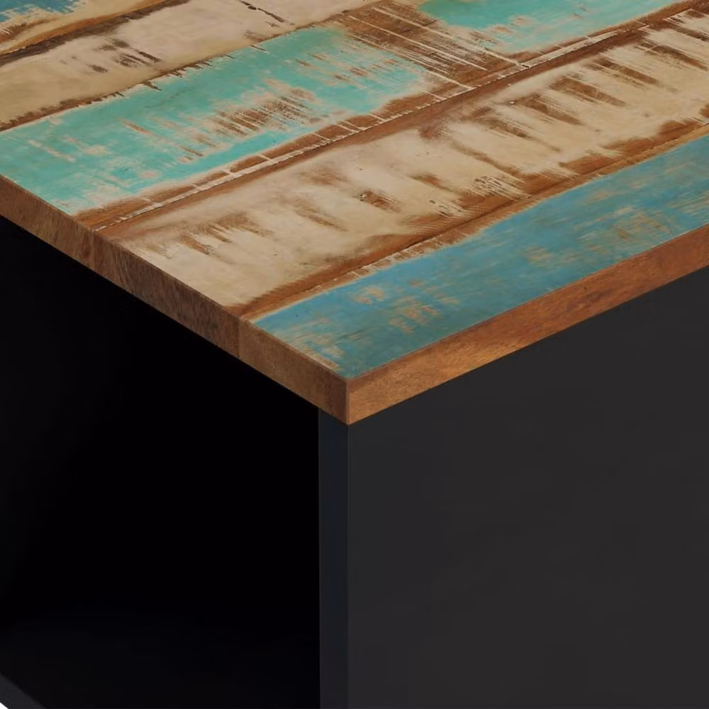 Berkfield Home Green Coffee Table in Reclaimed Solid Wood, W/D/H: 60 x 50 x 35 cm – 5