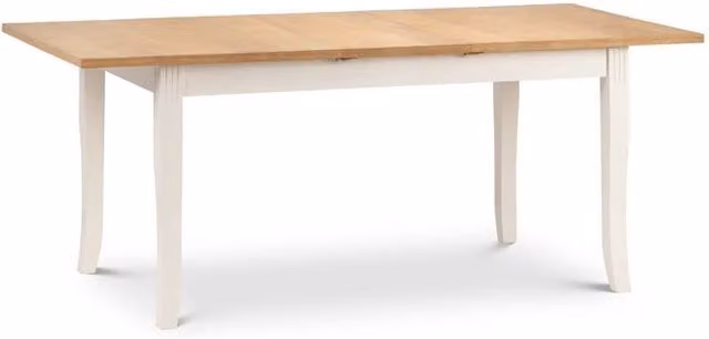 Cheshire Premium Davenport 90cm Extending Rectangular Dining Table in White and Oak Wood