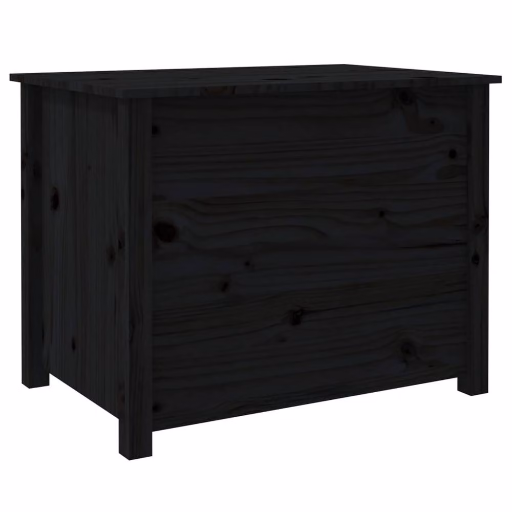 Berkfield Home Black Rustic Solid Pine Coffee Table W: 71 cm, D: 49 cm, H: 55 cm – 5